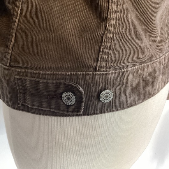 Levi's DarkTan, Light Brown Corduroy Trucker Style Jean Jacket women’s Large GUC - Picture 9 of 14